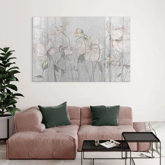 Acrylglasbild Blumen im Vintage Stil in Grau - Ms Tiff Acrylglasbild Blumen im Vintage Stil in Grau - Ms Tiff