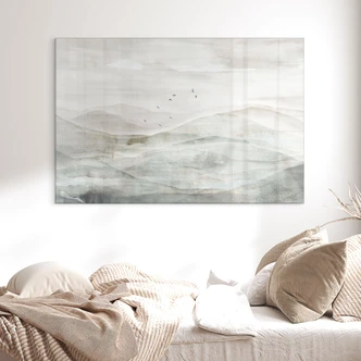 Acrylglas mistig berglandschap aquarel - Ms Tiff 