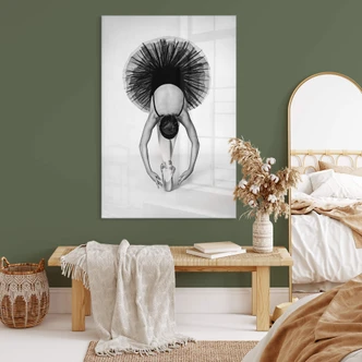 Acrylglasbild Pentony MA - Ballerina Schwarz-Weiß 