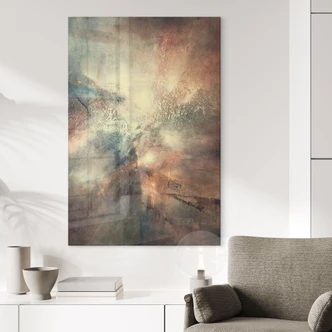 Acrylglasbild Abstrakter Nebel im Goldlicht - Schmucker Acrylglasbild Abstrakter Nebel im Goldlicht - Schmucker