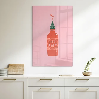 Acrylglasbild Scharfe Chili-Soße - Simmonds 
