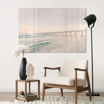 Tableau en verre acrylique Seebrücke über dem Meer - Sisi & Seb 