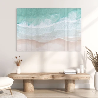 Acrylglasbild Sanfte Wellen am Strand - Sisi & Seb 