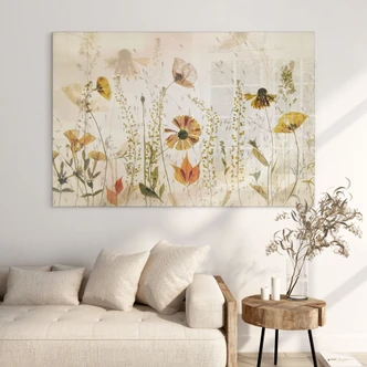 Tableau acrylique Fleurs sauvages des champs au soleil - Talen 