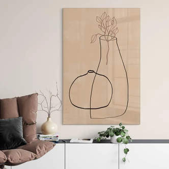 Acrylic print The Miuus Studio - Line Art - Two vases 
