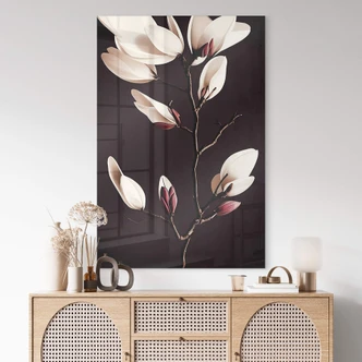 Tableau sur verre acrylique Treechild - Magnolia Blossoms 