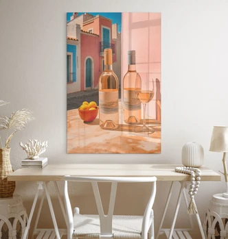 Tableau sur verre acrylique Vin frais de mirabelle - Treechild 