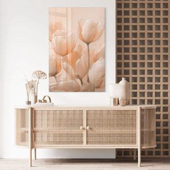 Plexiglas Peach-kleurige tulpen - Treechild 