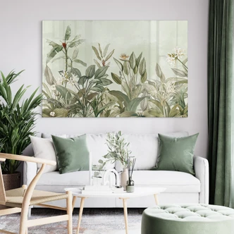 Tableau sur verre acrylique Botanique tropicale - UN Designs 