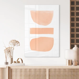 Acrylglasbild Abstrakte Formen in Pfirsichfarben - uplusmestudio 