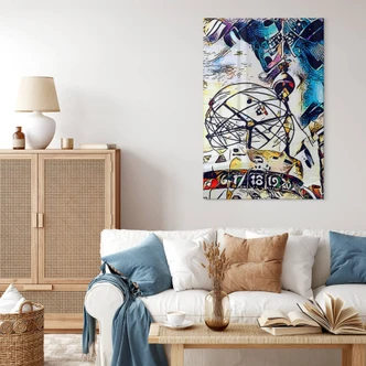 Tableau sur verre acrylique Zamart - La rencontre de Kandinsky et de Berlin Alexanderplatz 