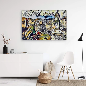 Tableau sur verre acrylique Zamart - La rencontre de Kandinsky et de Rome 