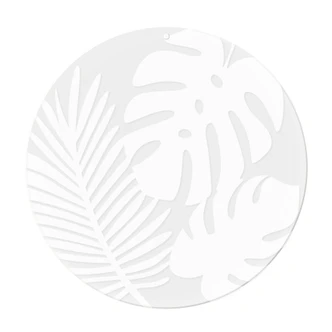 Acrylglasbild, Fensterbild zum Aufhängen Dschungel-Blätter - Rund 