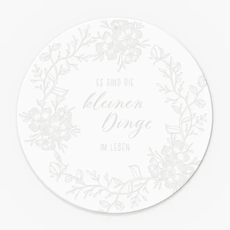 Spruch Acrylglasbild, Fensterbild zum Aufhängen Es sind die kleinen Dinge im Leben - Rund 