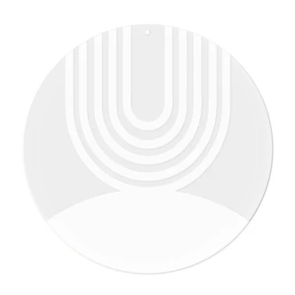 Acrylglasbild, Fensterbild zum Aufhängen Geometrischer Bogen im modernen Design - Rund 