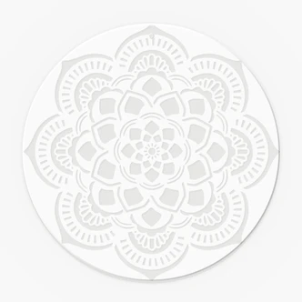 Acrylglasbild, Fensterbild zum Aufhängen Geometrisches Mandala Ornament - Rund 