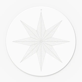 Acrylglas, kerstraamdecoratie om op te hangen - Geometrische gouden ster - Magnusson - Rond Acrylglas, kerstraamdecoratie om op te hangen - Geometrische gouden ster - Magnusson - Rond