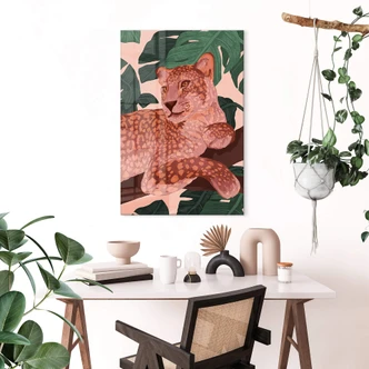 Tableau sur verre acrylique Goed Blauw Golden Panther 