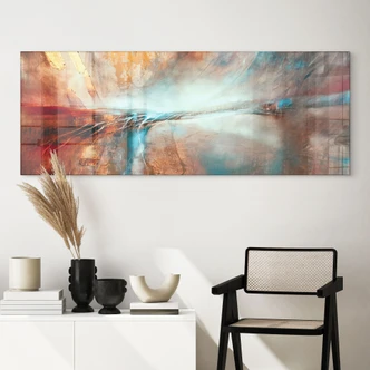 Acrylglasbild Leuchtender Horizont am Wasser - Schmucker - Panorama Acrylglasbild Leuchtender Horizont am Wasser - Schmucker - Panorama