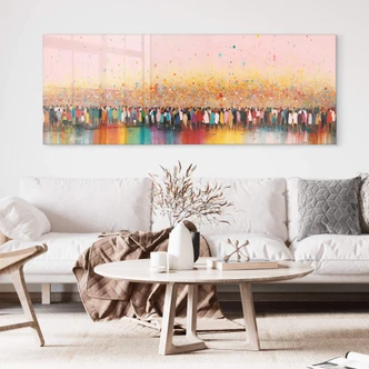 Tableau sur verre acrylique Treechild - Happy People 