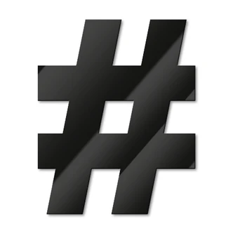 Acrylglas Hashtag 
