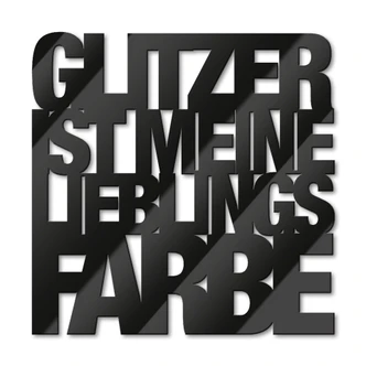 Akrylbogstaver - Glitzer ist meine Lieblingsfarbe 