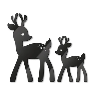 Acryldecoratie Hert met Jong 