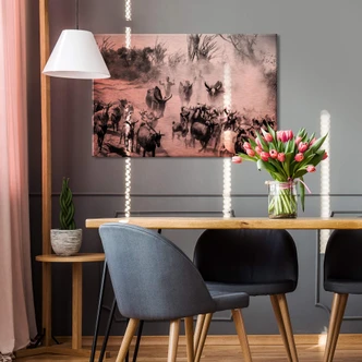 Alu-Dibond met koper effect Tagliarino - Kudde Geiten in Afrika 