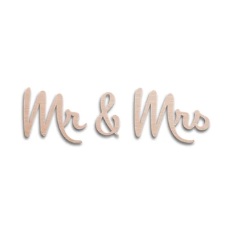 Deco letters Alu-Dibond koper - Mr & Mrs Deco letters Alu-Dibond koper - Mr & Mrs