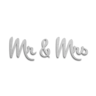 Scritta Alu-Dibond – Mr & Mrs 