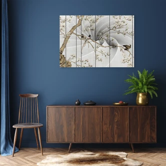 Canvasbillede, Fugle på et magnolietræ 