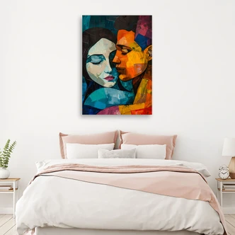 Canvas schilderij, Vrouw Man Liefde 