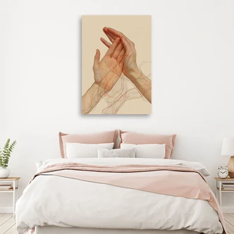 Leinwandbild Minimalistische abstrakte Hände 