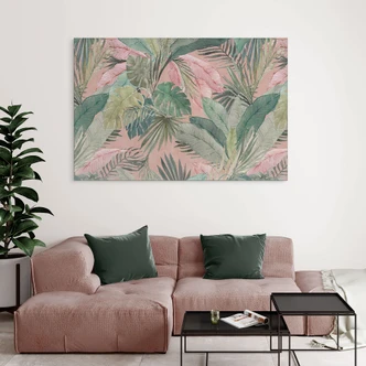 Stampe tropicali nella giungla rosa - Bloomery Decor - Alluminio dibond 