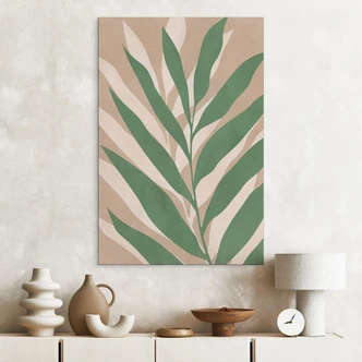 Tropische takken in een zacht kleurenspel - Costa - Alu-Dibond 