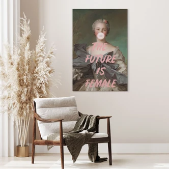 Wanddecoratie De toekomst is vrouwelijk - Grace Digital Art - Alu-Dibond 