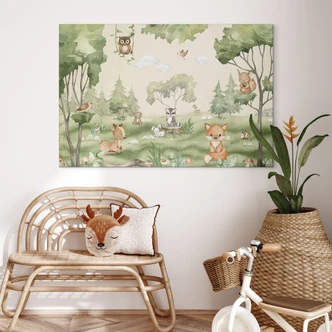 Wanddecoratie Zoete dieren in het hart van het bos - Oliver Robins - Alu-Dibond Wanddecoratie Zoete dieren in het hart van het bos - Oliver Robins - Alu-Dibond