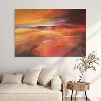 Tableaux Paysage d'automne au crépuscule - Schmucker - Alu-Dibond 