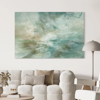 Wandbild Salbeigrünes Nebellicht - Schmucker - Alu-Dibond 