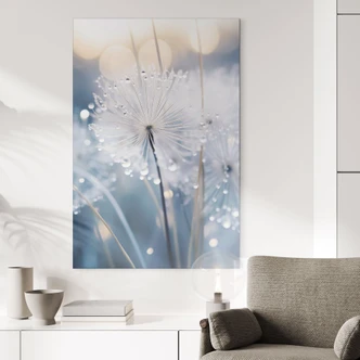 Wandbild Funkelnde Pusteblumen - Treechild - Alu-Dibond  