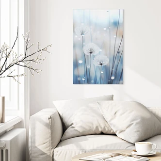 Wandbild Tauperlen auf Pusteblumen - Treechild - Alu-Dibond 