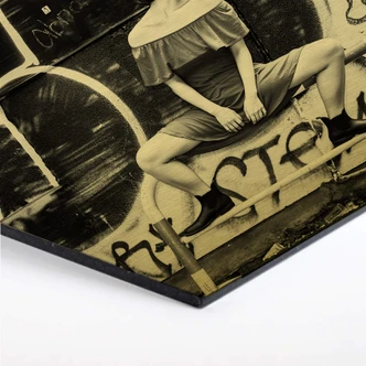 Hexagon - Alu-Dibond goudeffect Matsunaga - Shibuya Street 