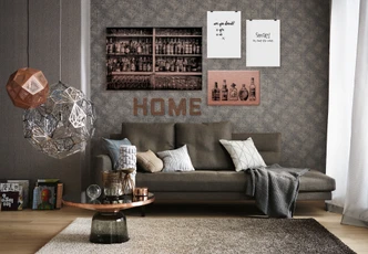 Alu-Dibond-Kupfereffekt - Klein - The Classic Bar 