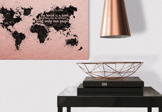 Aluminium Print Copper - The world is a book 