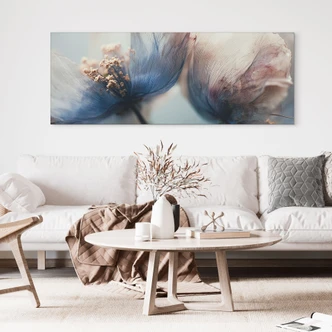 Wanddecoratie Filigraan gedroogde bloemen in het licht - Treechild - aluminium dibond panorama 