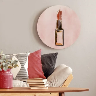 Wandcirkel Kubistika - Lipstick 