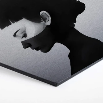 Hexagon Alu-Dibond Zilvereffect Ireland - I am not Here 