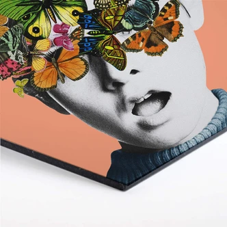 Hexagon - Alu-Dibond Frida Floral Studio - Twiggy Surprise 