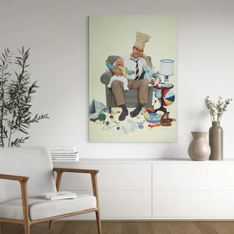 Wandbild Kurt Ard - Wo bleibt Mama denn (1960) - Alu-Dibond 