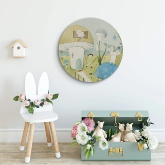 Wandcirkel dibond Loske - Muizen 